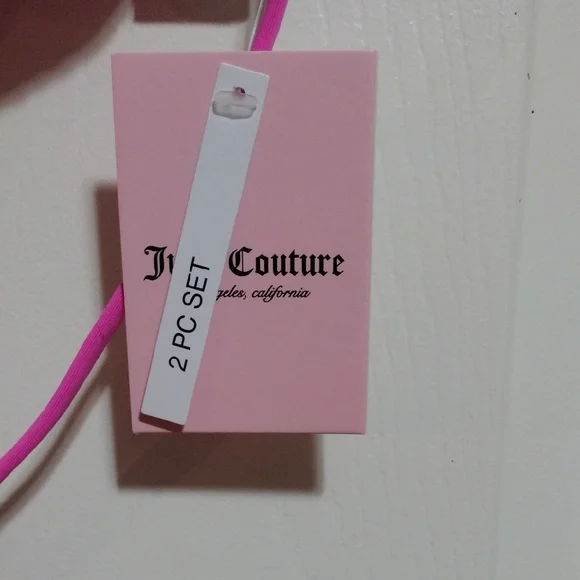 Juicy Couture Hot Pink Rhinestone Cherry 🍒 Bikini Set 🆕 - Picture 7 of 9